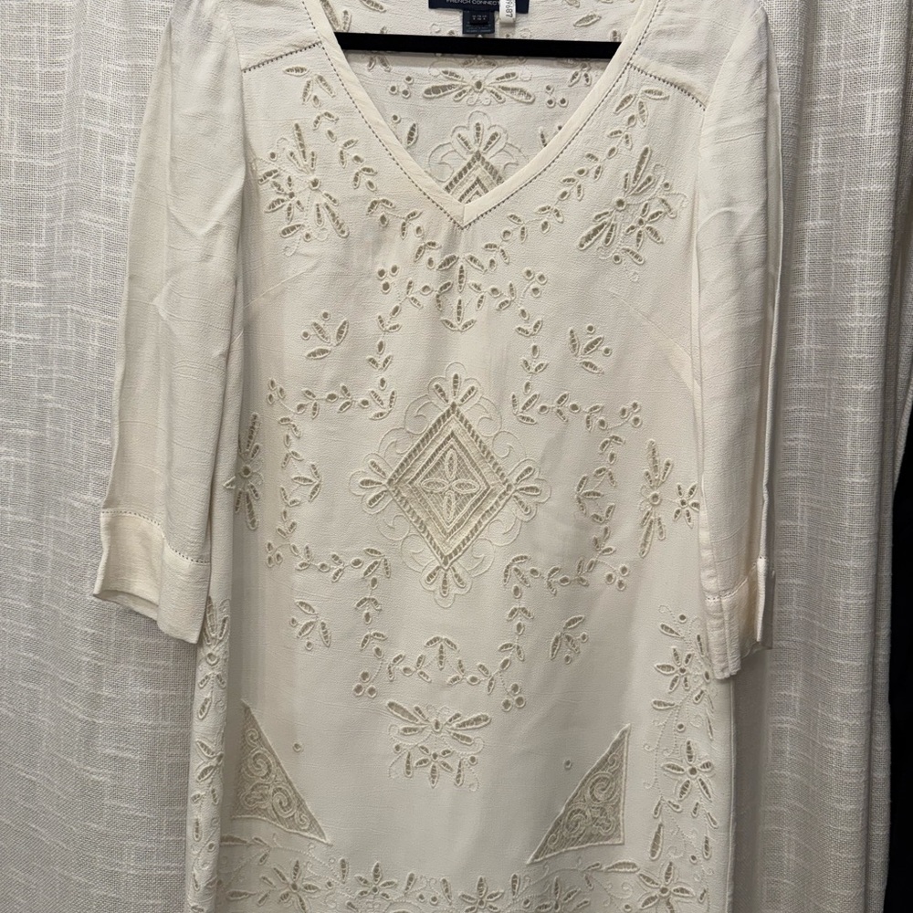 French Connection White Lace Dress